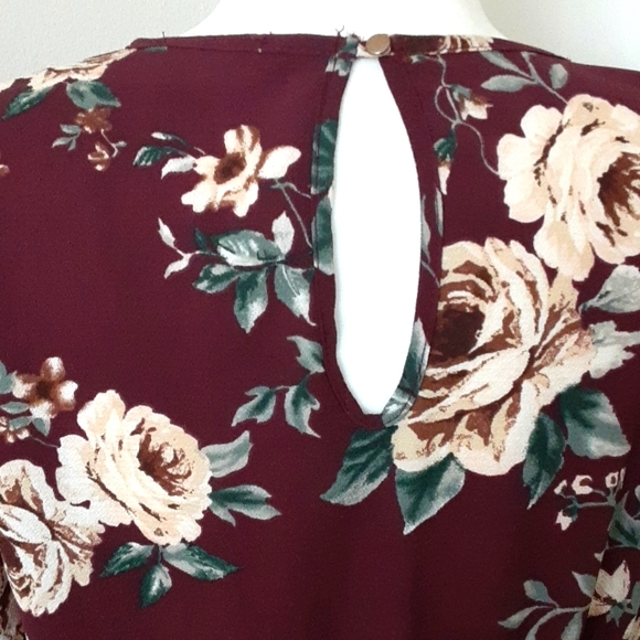 Miami Long Maxi Dress Romper Burgundy Size Large - Picture 9 of 10